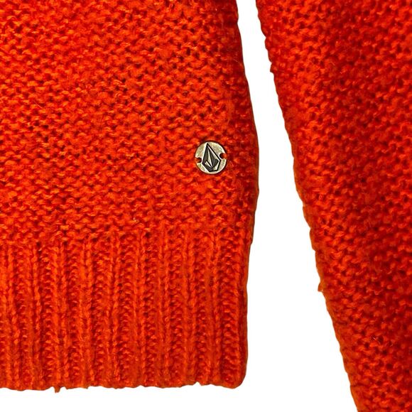 Volcom Chunky Cable Knit Sweater Womens 12 Cozycore Gorpcore Outdoor Cabincore - Picture 2 of 10